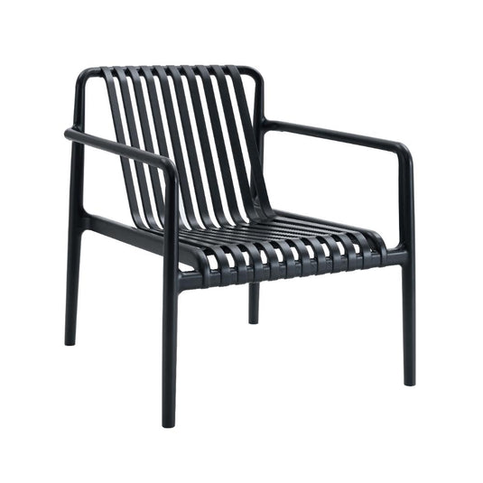 Set de 2 Sillas Lounge Parma, Negro, con Espaldar y Diseño Moderno