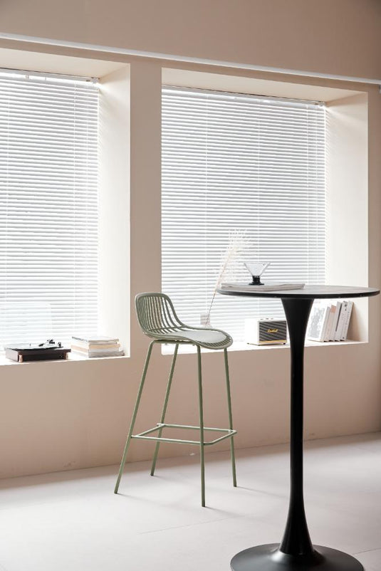 Butaco para Barra Tulum, Color Verde Olivo, Diseño Moderno