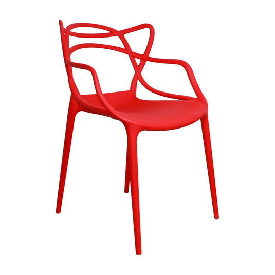 Kit por 4 Silla Solna Tipo Master Jardín - Rojo