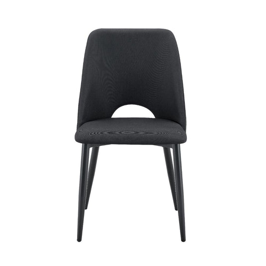 Set de 4 Sillas Urban, Color Negro, con Espaldar y Diseño Moderno