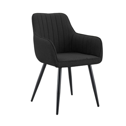 Set de 4 Sillas Neo, Color Negro, con Espaldar y Diseño Moderno
