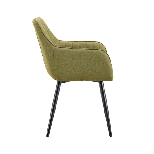 Set de 4 Sillas Neo, Color Verde, con Espaldar y Diseño Moderno