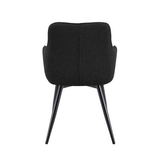 Set de 4 Sillas Neo, Color Negro, con Espaldar y Diseño Moderno
