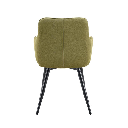 Set de 4 Sillas Neo, Color Verde, con Espaldar y Diseño Moderno