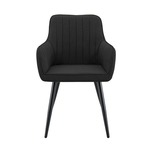 Set de 4 Sillas Neo, Color Negro, con Espaldar y Diseño Moderno