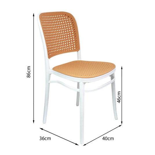 Silla Zimba Para Sala Comedor Jardín - 1145 Blanco
