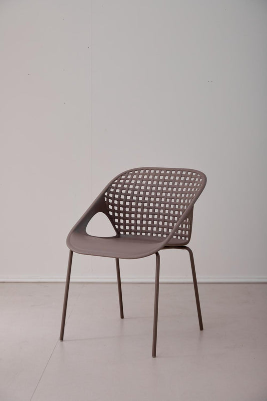 Set de 2 Sillas Senit con Brazos, Color Taupe, con Espaldar y Diseño Moderno