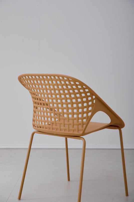 Silla Senit con Brazos, Color Naranja, Con espaldar y diseño Moderno