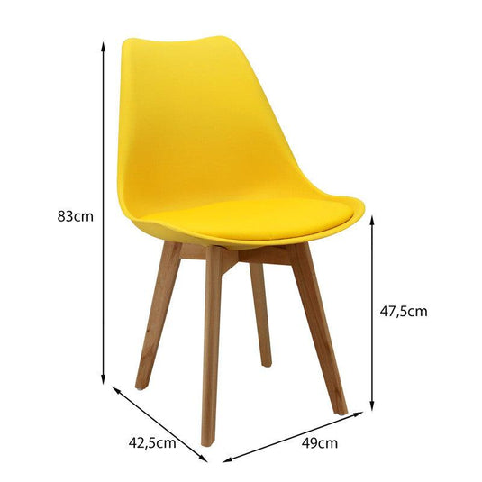 Kit Por 4 Silla Joly - Amarillo