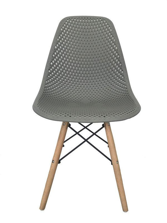 Kit por 2 Silla Air Eames Para Sala Comedor Restaurante - Gris