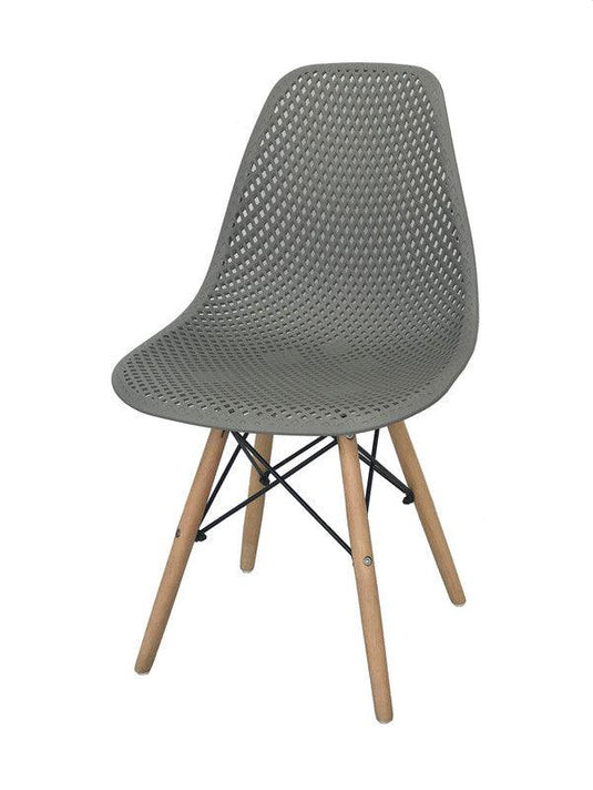 Kit por 2 Silla Air Eames Para Sala Comedor Restaurante - Gris