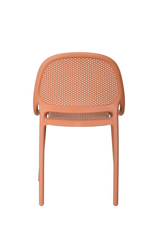 Silla Tolondo, Color Rojo, Con espaldar redondo transpirable y diseño minimalista