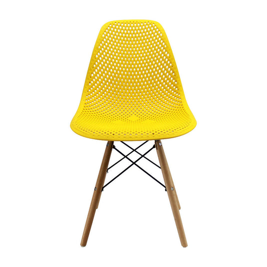 Silla Air Eames Para Sala Comedor Restaurante - Amarillo