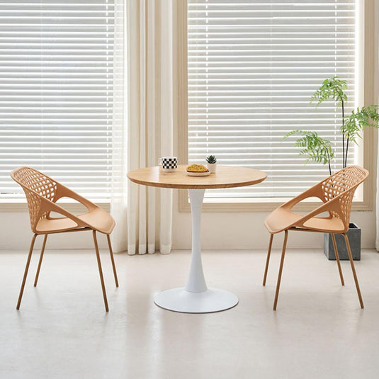 Silla Senit con Brazos, Color Naranja, Con espaldar y diseño Moderno