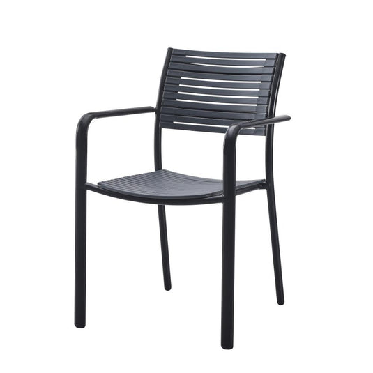 Sillas Comedor Exterior Oasis, Negro, con Cómodo Espaldar