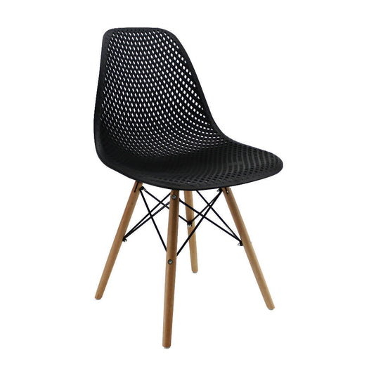 Kit por 2 Silla Air Eames Para Sala Comedor Restaurante - Negra