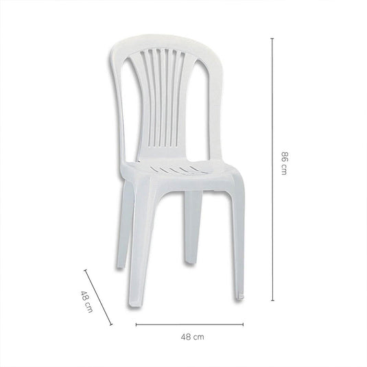 Silla Plástica Bora Blanca, Blanco
