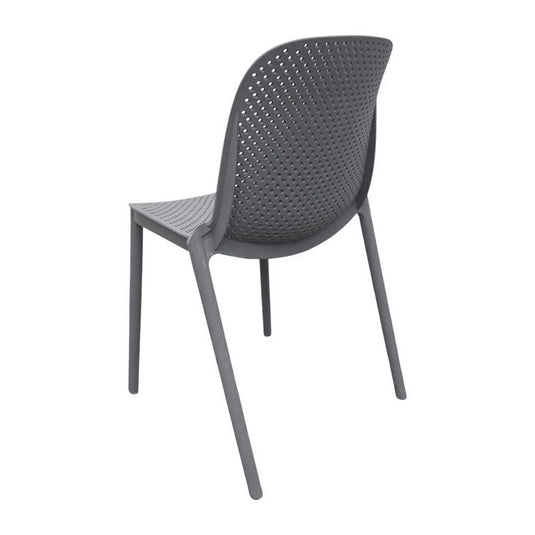 Silla Plástica Vera Gris Oscuro, Gris Oscuro