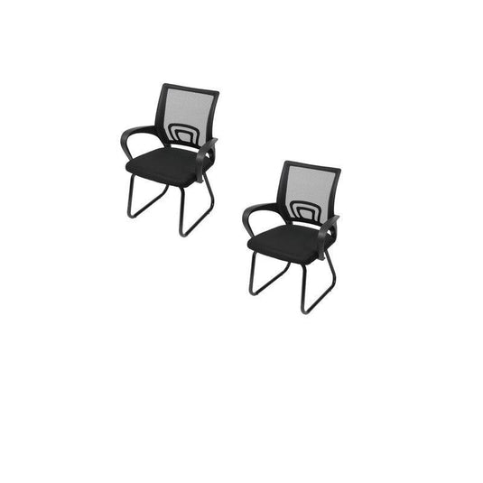 Kit Por 2 Silla Para Oficina Escritorio Interlocutora Fija OR-3310 - Negro