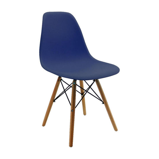 Silla DKR Tipo Eames para comedor - Azul oceano