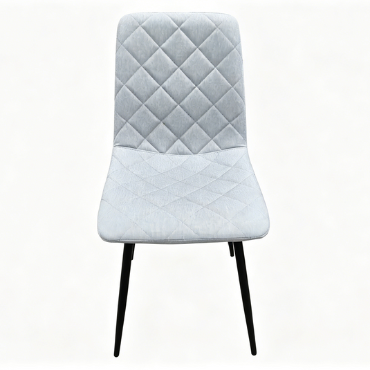 Set de 4 Sillas de Comedor Sorrento, Gris Claro, con Espaldar y Diseño Moderno