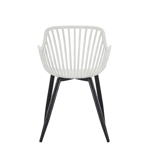 Set de 4 Sillas Victoria, Blanco, con Espaldar Minimalista y Diseño Moderno
