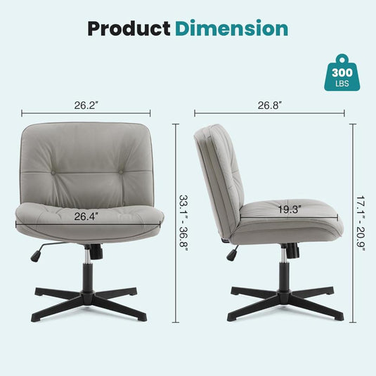 Silla Para Oficina Con Patas Cruzadas, OLIXIS, Gris