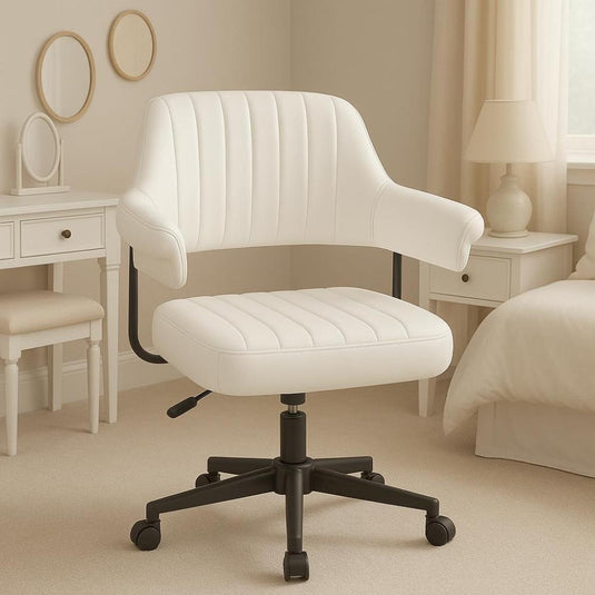 Silla De Oficina En Casa Giratoria, HeroSet, Blanca