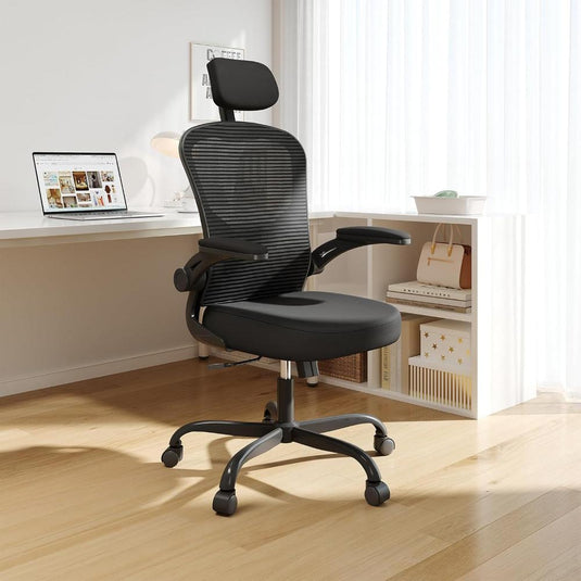 Silla De Oficina Synorla Negro Ergonómica De 330 Libras
