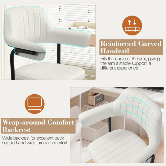 Silla De Oficina En Casa Giratoria, HeroSet, Blanca
