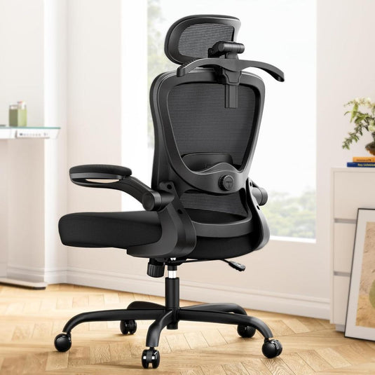 Silla De Oficina Ergonómica Con Soporte Lumbar 3D, Marsail, Negro