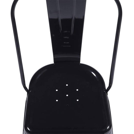 Kit por 4 Silla Tolix Metalica Para Comedor Restaurante - Negra