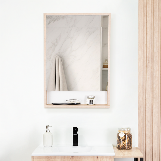 Espejo Rectangular Dakar, Color Madera Clara