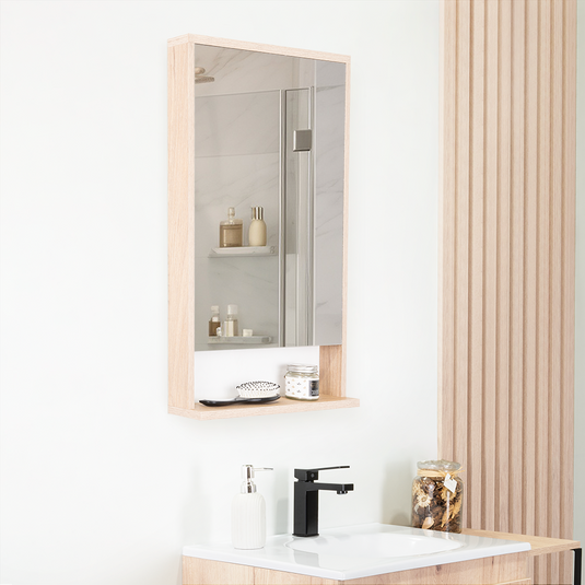 Espejo Rectangular Dakar, Color Madera Clara