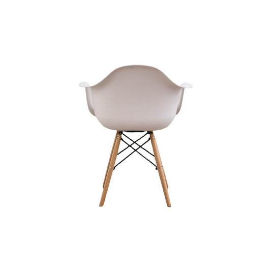 Silla Delia, Color Blanco, Con espaldar y patas en Madera
