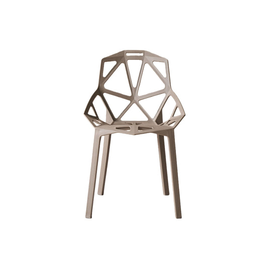 Silla Roxy, Color Taupe, con Espaldar y Diseño Moderno