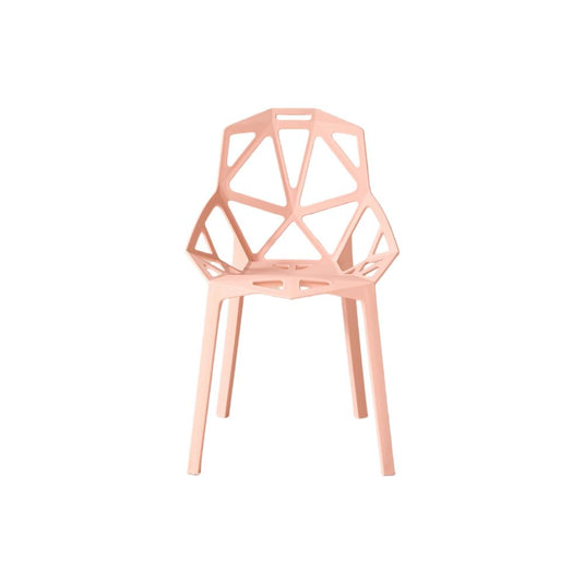 Set de 2 Sillas Roxy, Color Mandarina, con Espaldar y Diseño Moderno