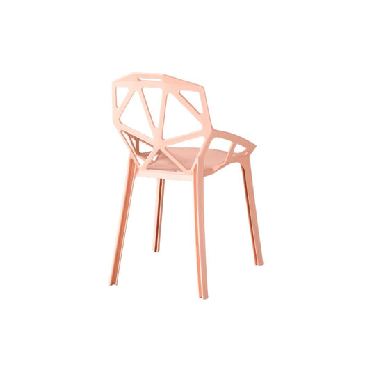 Set de 4 Sillas Roxy, Color Mandarina, con Espaldar y Diseño Moderno