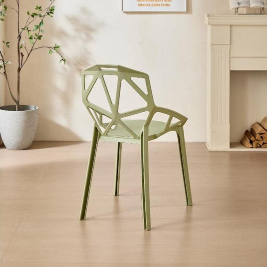 Silla Roxy, Color Verde, con Espaldar y Diseño Moderno X2