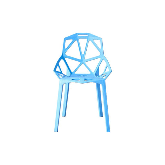 Set de 4 Sillas Roxy, Color Azul, con Espaldar y Diseño Moderno