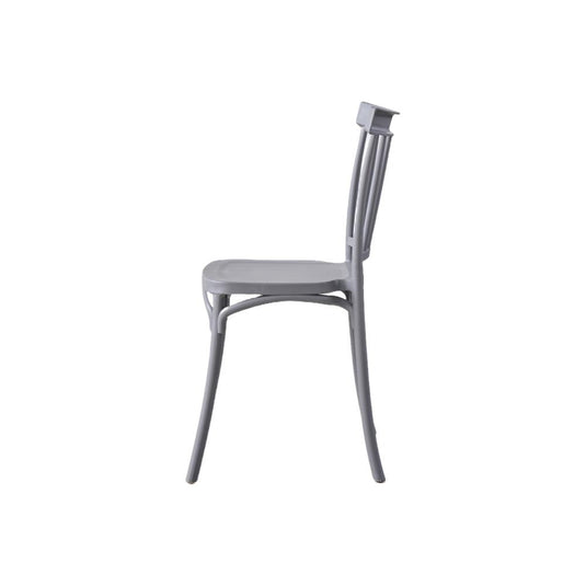 Silla Claus, Color Gris Oscuro, Con espaldar y diseño minimalista