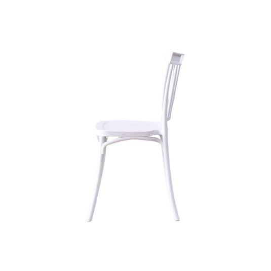 Silla Claus, Color Blanco, Con espaldar y diseño minimalista