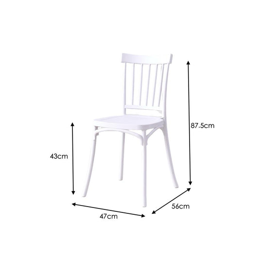 Silla Claus, Color Blanco, Con espaldar y diseño minimalista