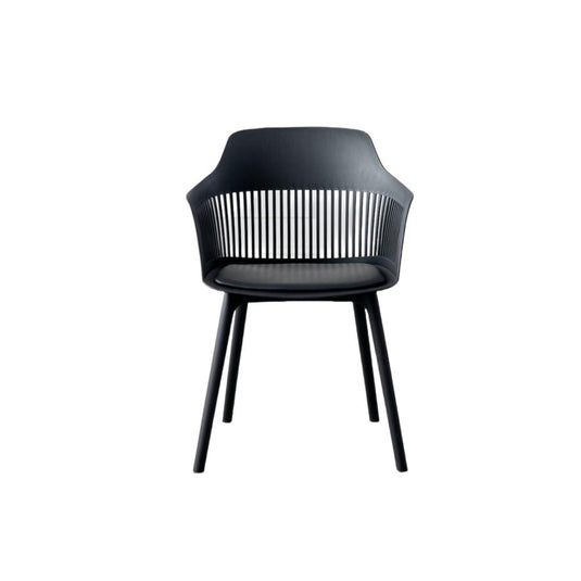 Silla Con Cojin Max, Color Negro, Con espaldar y cojín