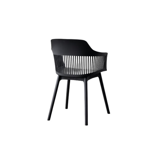Silla Con Cojin Max, Color Negro, Con espaldar y cojín