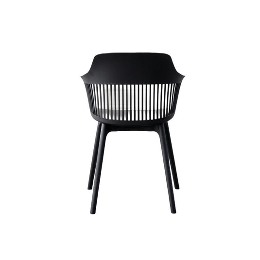 Silla Con Cojin Max, Color Negro, Con espaldar y cojín