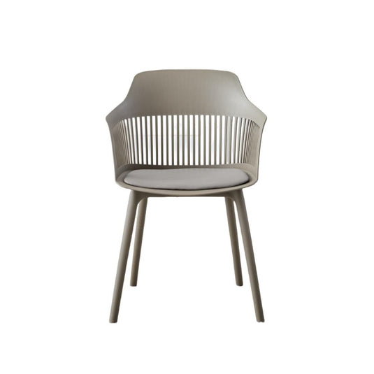 Silla Con Cojin Max, Color Taupe, Con espaldar y cojín