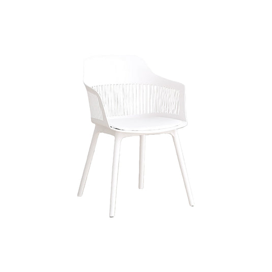 Set de 2 Sillas con Cojín Max, Color Blanco, con Espaldar en Rejilla
