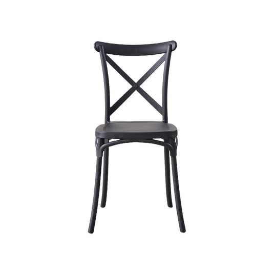 Silla Betany, Color Negro, Con espaldar y diseño minimalista