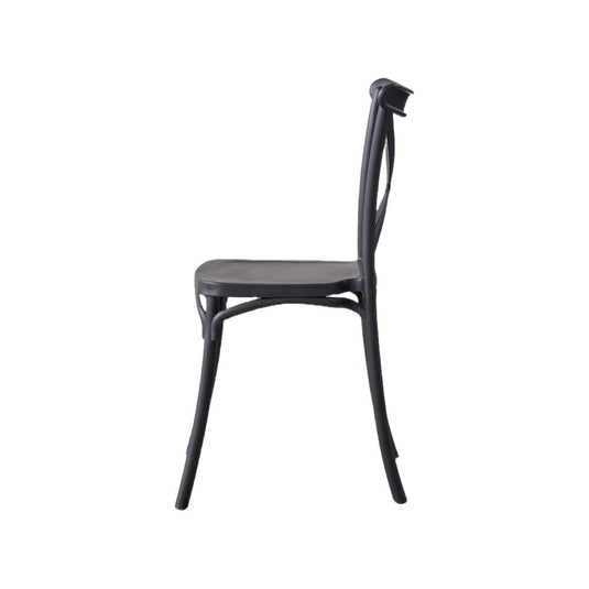 Silla Betany, Color Negro, Con espaldar y diseño minimalista